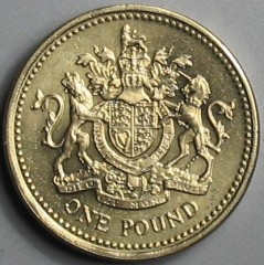 Steel core 1 pound coin