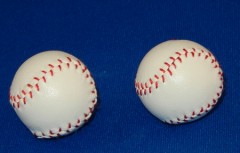 Handmade Chop Cup Baseballs White/Red Stitching By Leo Smetsers