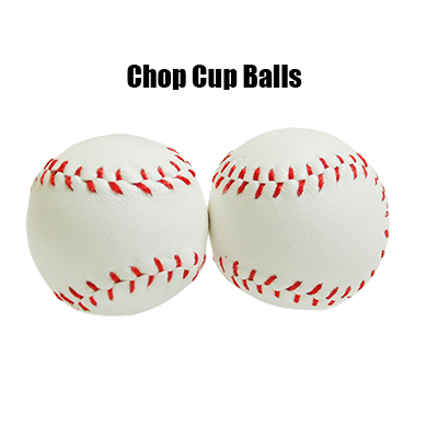 Chop Cup Balls Large White Leather (Set of 2) by Leo Smetsers