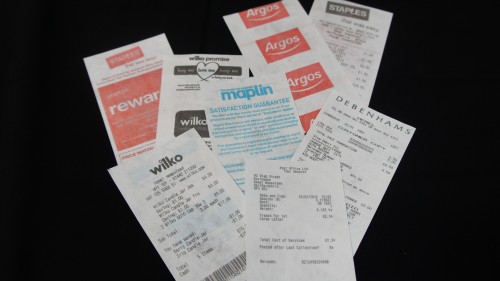 Tyvek Receipts by Steve Rowe £10