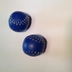 Handmade Chop Cup Baseballs Blue/White Stitching By Leo Smetsers