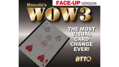WOW 3 Face Up with Gimmick and Online Instructions by Katsuya Masuda 