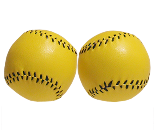 2 CHOP CUP BALLS YELLOW LARGE